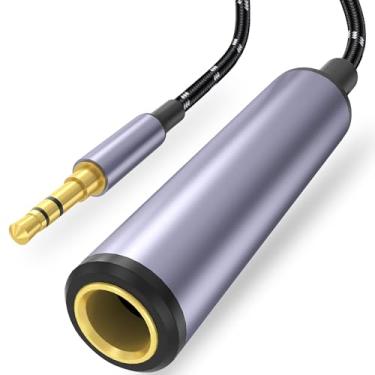 Imagem de DCNETWORK Adaptador De Fone Ouvido 1/4 A 3,5 Mm, Áudio Estéreo Trs 6,35 Mm Fêmea Macho Para Amplificadores, Guitarra, Piano, Dispositivos Home Theater, Telefone, Laptop, Fones - 1 Pé/30 Cm