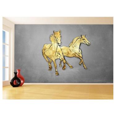 Imagem de Papel De Parede Animais Pop Art Cavalos Cores 3,5M Pxa371 - Você Decor