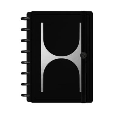 Imagem de Caderno de Disco ISCOOL Capa Dura Monograma Minimal Perfil P Preto Letra (Letra H)