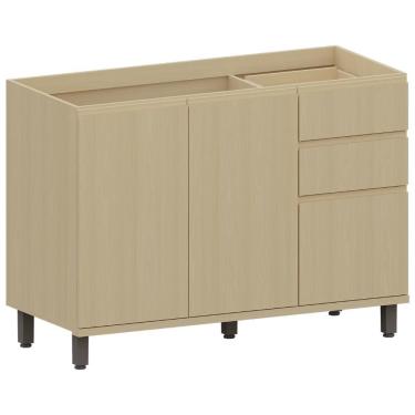 Imagem de Balcão De Cozinha Para Pia 120cm Pierre Carvalho L01 - Mpozenato