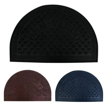 Imagem de Tapete Meia Lua Capacho Para Porta 37cm X 58cm Casa E Lojas