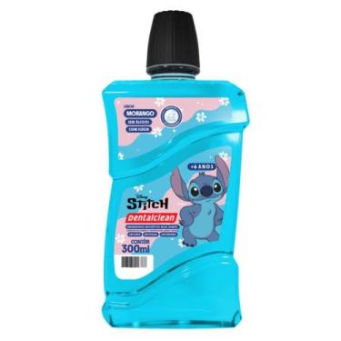 Imagem de Enxaguante Bucal Antisséptico Stitch Sabor Morango Sem Álcool 300ml De