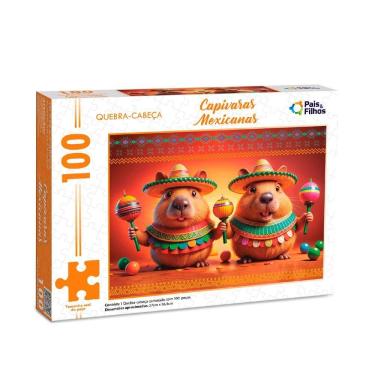 Imagem de Quebra-Cabeça Capivaras Mexicanas 100 Peças - Pais e Filhos