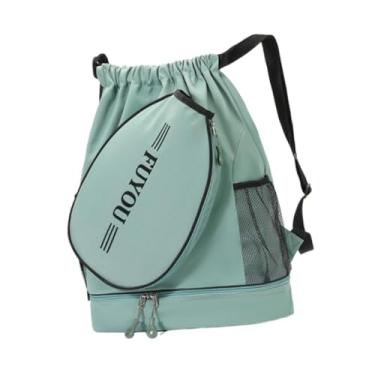 Imagem de menolana Bolsa de tênis com compartimento para sapatos, mochila de tênis, bolsa de transporte, grande capacidade, portátil, com bolso lateral, para atividades, Verde