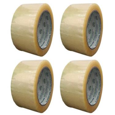 Imagem de Fita Transparente Durex Para Selar Caixas de Mudança - Kit 4 Rolos 48x