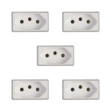 Imagem de Kit 5 Unid. Tramontina Tomada 10A Liz/Lux2 Módulo 57115/030 - TRAMONTI
