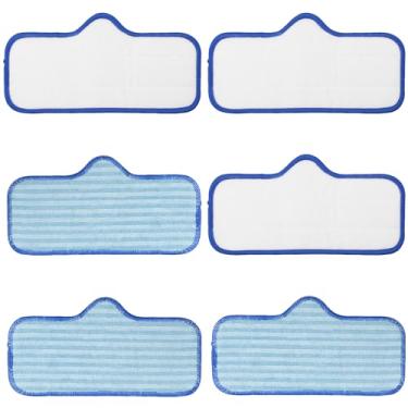 Imagem de 6 almofadas de esfregão a vapor, panos de microfibra adequados para limpador a vapor portátil Dupray, almofadas de esfregão de substituição laváveis e reutilizáveis, almofada de limpeza a vapor