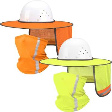 Imagem de Bandana Hard Hat Sun Shade de aba cheia Hardhat Sun Viseira - SATINIOR