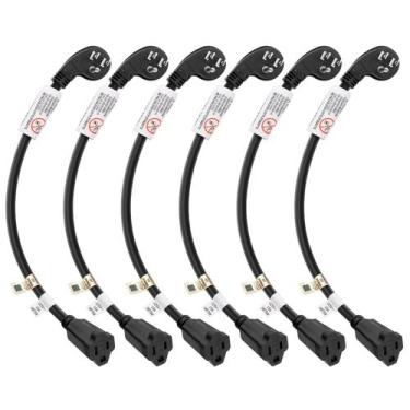 Imagem de Cabo de extensão FIRMERST 1 pé 14 AWG 1875 W 125 V 3 pinos preto x6