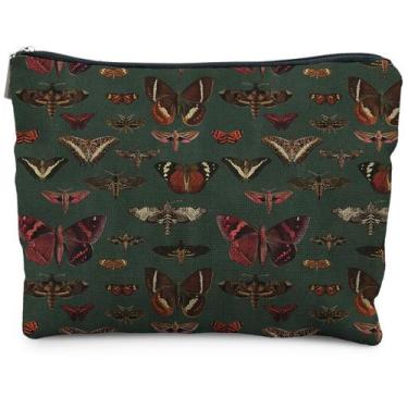 Imagem de Bolsa de cosméticos RYYCDOI Moody Green Academia Butterfly Women