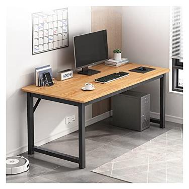 Imagem de YAYA2021-SHOP Escrivaninha de computador para escritório em casa moderna estilo simples PC mesa robusta sala de estudo estação de trabalho 29,6 polegadas de altura mesa de estudo, mesa de escrita