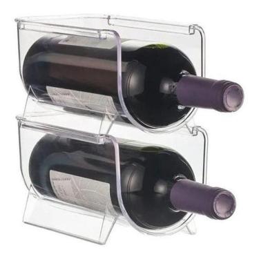 Imagem de Suporte Organizador De Garrafas Empilhável Vinho 12 Pcs