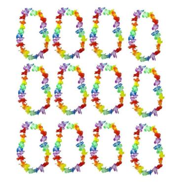 Imagem de Kit 12 Colares Havaianos Para Fantasia Carnaval Festa