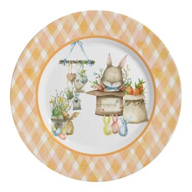 Imagem de Conjunto 6 Pratos Rasos Follow The Bunny Pascoa Alleanza