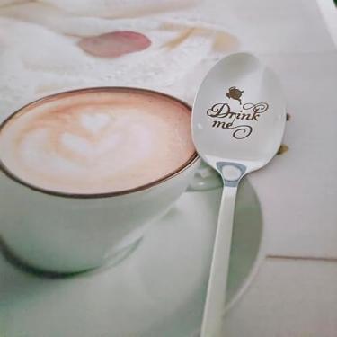 Imagem de Presente de aniversário de Natal para amantes de chá, bebedores, mulheres, homens, beba-me, colher para avó, marido, chá, amante de café, presentes para ele, para ela, café, colheres de chá, amantes