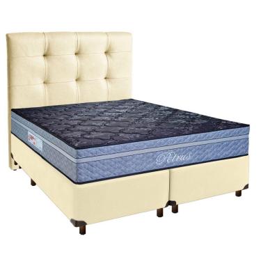 Imagem de Kit Cabeceira + Cama Box + Colchão Queen Molas Ensacadas Petrus Paropas