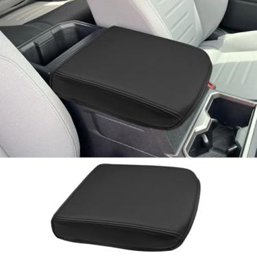 Imagem de Zxiaochun Capa de apoio de braço para console central compatível com Toyota Tacoma 2024 2025, protetor de couro para tampa de braço, acessórios interiores, preto