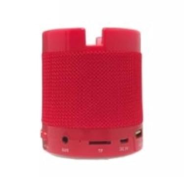 Imagem de Caixa de Som Portátil Bluetooth Multifuncional - Rádio FM, MP3 USB, Entrada Cartão SD, Bateria Recarregável, Som Potente e Design Compacto (VERMELHO)
