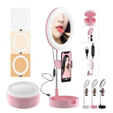 Imagem de Ring Light Espelho Anel Led Maquiagem Iluminador Ajustável - Gimp