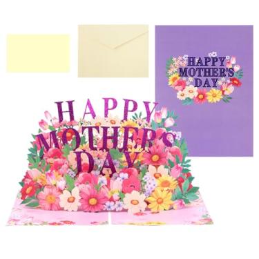 Imagem de Cartão Feliz Dia das Mães - Cartão de felicitações engraçado para o Dia das Mães - Esculturas de papel de bênçãos de 15 x 20 cm com nota de mensagem e envelope para avó