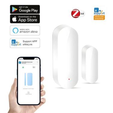 Imagem de Sensor Inteligente De Porta E Janela Zigbee Controle Pelo App EWeLink 