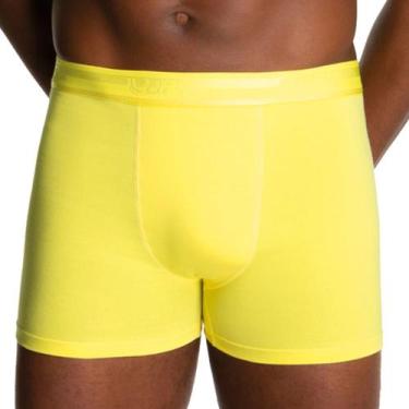Imagem de Cueca Boxer de Algodão com Elastano Lupo, M, Amarelo