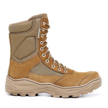 Imagem de Bota Militar Coturno Acero Couro Nobuck Caramelo Padrão EB SEL85C-Masculino