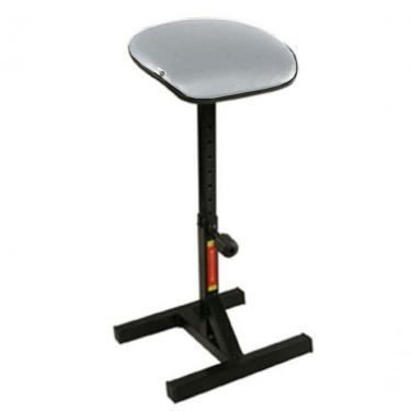 Imagem de Banqueta Baixa Para Vigilância Linha Cop Estrutura Aço Assento Sintético Altura Ajustável Cinza Design Office Mães