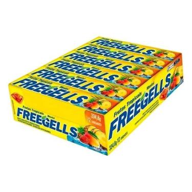 Imagem de Bala drops freegells com 12 unidades, FRUTAS TROPICAIS