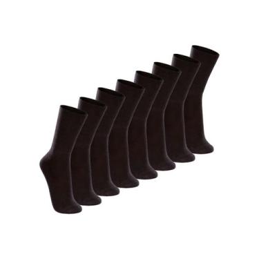 Imagem de Kit com 8 Pares de Meias Cano Longo Lupo 1540-002, Preto