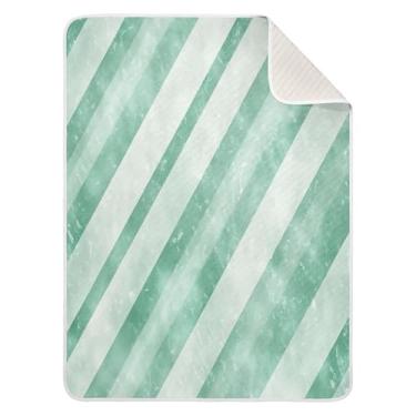 Imagem de Wassud Manta de bebê Green Lines para meninos e meninas, cobertor de bebê para recém-nascidos, essencial para recém-nascidos, cobertores macios 76 x 101 cm