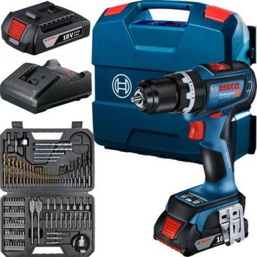 Imagem de Furadeira Parafusadeira Bosch Gsb 18v-90 C Kit 103 Peças