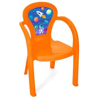 Imagem de Cadeira infantil Plástica Decorada Resistente Brincar Lanchar Estudar 