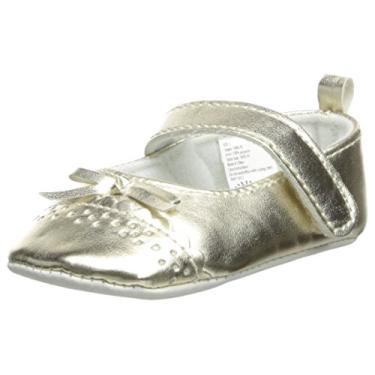 Imagem de Little Me Mary Jane para Bebês Meninas em Ouro Metálico Recém-Nascido, Dourado, 9-12 Months Toddler