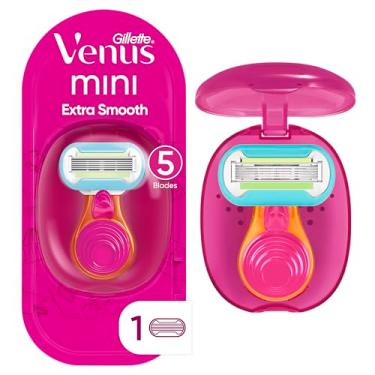 Imagem de Gillette Venus Mini barbeador extra suave para mulheres, inclui 1 mini navalha Venus, 1 refil de lâmina, 1 estojo de viagem