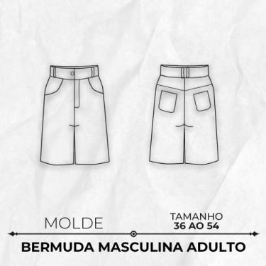 Imagem de Molde bermuda masculina by Wania Machado, Único
