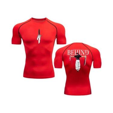 Imagem de Camisa De Compressão Masculina De Secagem Rápida E Respirável Com Esta