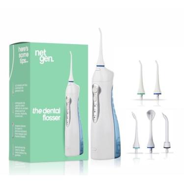 Imagem de NetGen Irrigador Oral Profissional Sem Fio Para Melhor Limpeza Dos Dentes E Gengivas, Ipx7 À Prova D'Água Com 3 Modos, Baterias Recarregáveis Portáteis, Jet Home/Travel/Gift