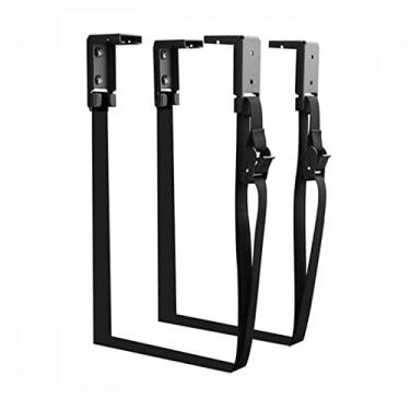 Imagem de VHDY85KA Suporte de CPU para escritório sob a mesa, suporte de parede, suporte de torre de PC de mesa, alças ajustáveis, suporte de suporte de PC de metal resistente, acessórios pretos