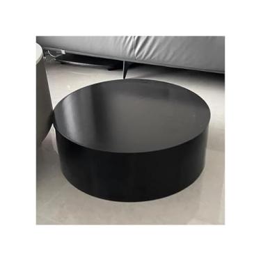 Imagem de Suporte de pedestal de cilindro redondo preto - Base de exibição de 50 x 15 cm para decoração de manequins, festas, casamentos, chás de bebê e eventos - Plataforma resistente para vitrine elegante