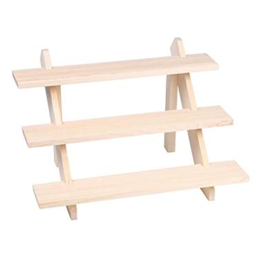 Imagem de Suporte de joias de madeira trapézio exibição de joias brincos pendentes anéis blocos de exibição de joias suporte de exibição de joias prateleira armazenamento de mesa exibição de joias (cor: 3
