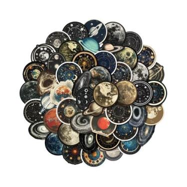 Imagem de Adesivos De Desenho Animado Estação Espacial Céu Estrelado 50 Peças Im