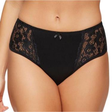Imagem de Calcinha Cavada Triumph 24777 com Renda - Duloren, Preto, XG