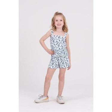 Imagem de Conjunto Cropped Infantil Poliplex Delicado Branco-Feminino