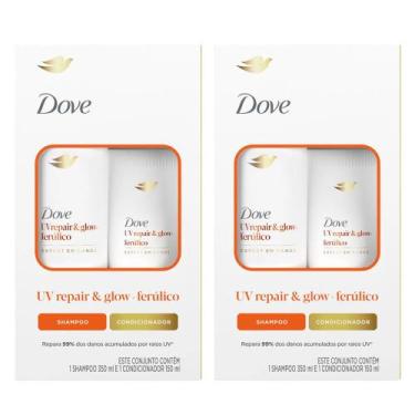 Imagem de Kit Dove Uv Repair & Glow +Ferúlico Shampoo 350ml + Condicionador 150m