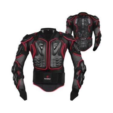 Imagem de Jaqueta De Motocross Com Armadura Protetora Para Peito E Costas Certif