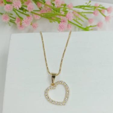 Imagem de Cordão Coração 45cm Folheado a Ouro 602299 - Shekináh Joias