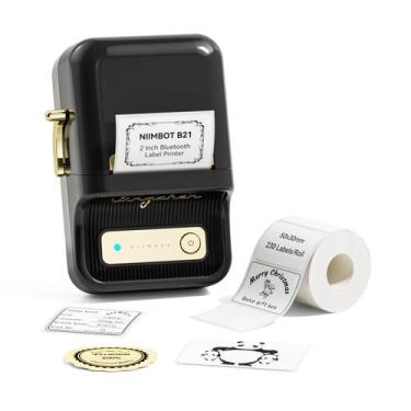 Imagem de Impressora térmica Label Maker NIIMBOT B21 com fita de 5 cm preta