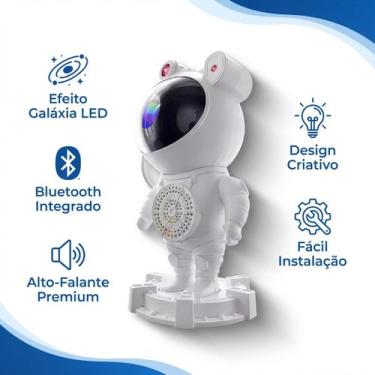 Imagem de Projetor Astronauta com Música Galáxia Luz Noturna Infantil Mini Proje