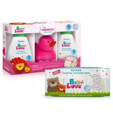 Imagem de Kit Bebê Love Nutriex Patinho Rosa Shampoo 240ml + Condicionador 220ml